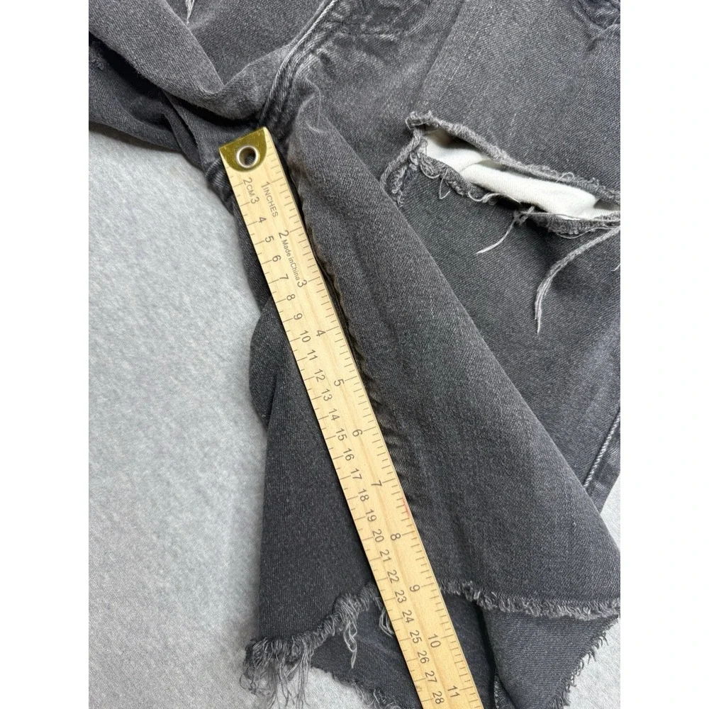 True Religion Shorts Mens 32 Black Ricky Relaxed‎ Straight Jorts Denim Cut Off